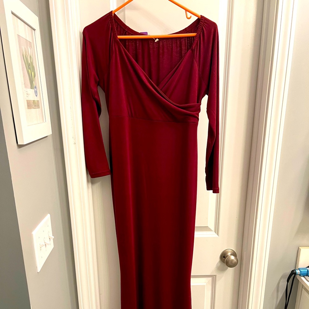 Maroon Maternity Dress Size Small